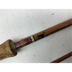 'The Scottie' 9ft 6inch split cane two piece fly fishing rod, housed in a Farlow's London rod bag