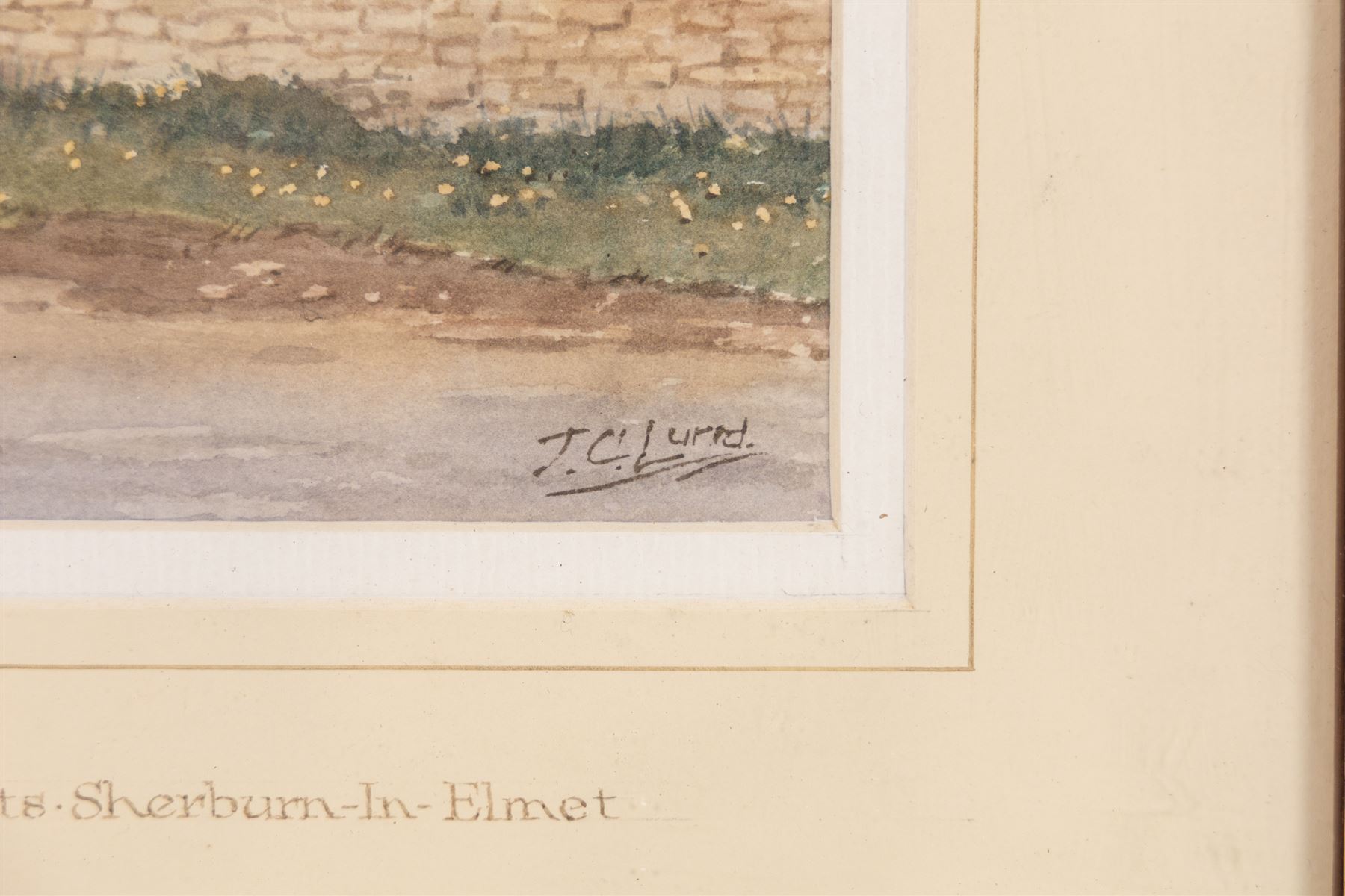 John Cecil Lund (British 1932-): 'All Saints - Sherburn-In-Elmet', watercolour signed, titled on the mount 18cm x 14cm 