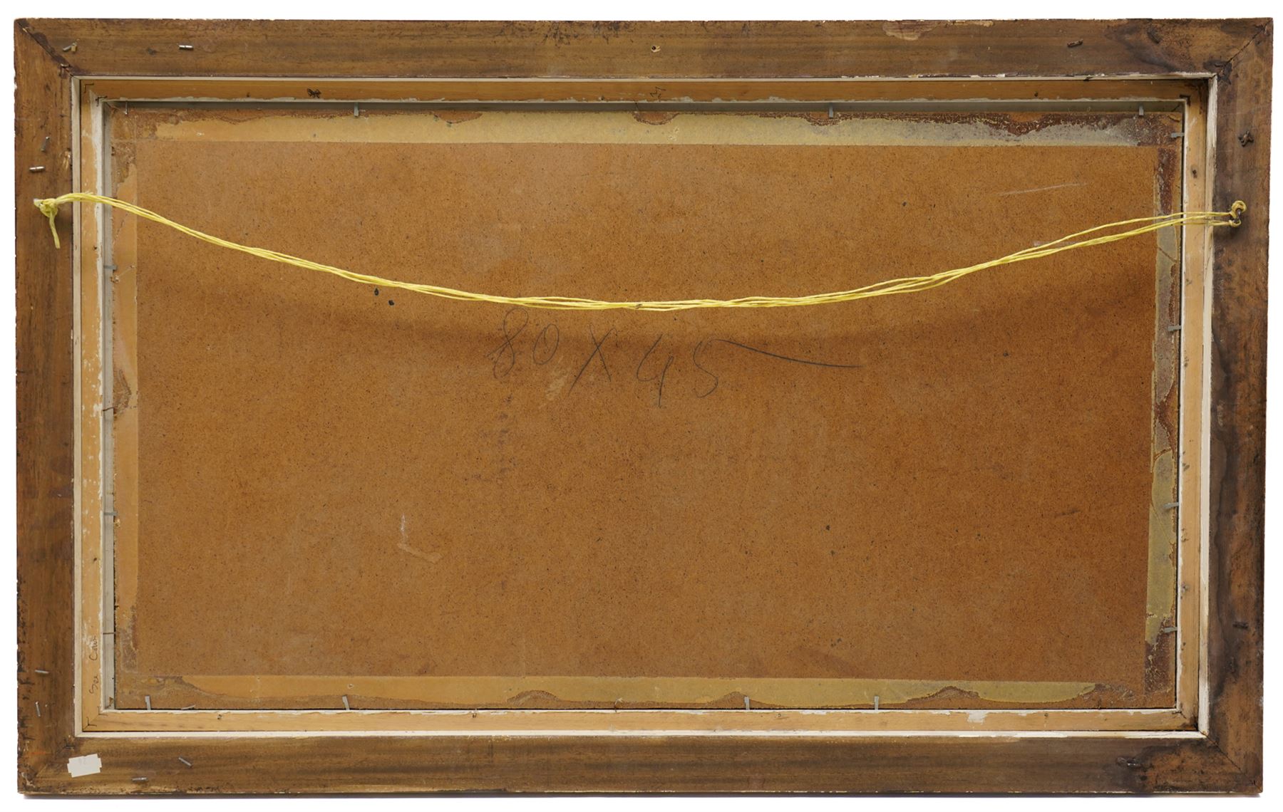 Ivan Večenaj (Yvan Vecanaj) (Croatian 1920-2013): 'Eclipse of the Sun', glass painting signed titled and dated 1961, 44cm x 79cm