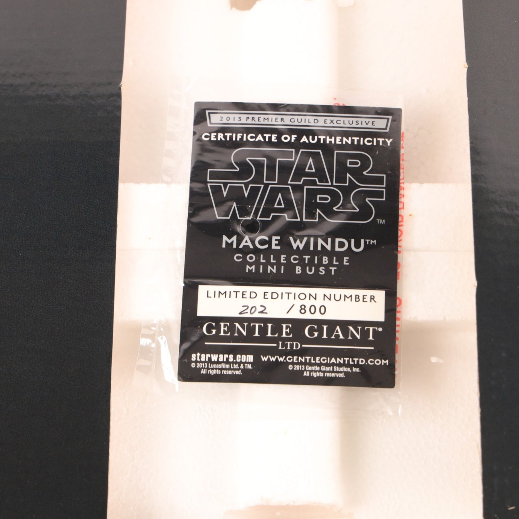 Four limited edition Gentle Giant Star Wars collectible mini busts, comprising 2013 Premier Guild Exclusive Mace Windu, Collector's Club Edition Han Solo in Stormtrooper Disguise, Revenge of the Sith Obi-Wan Kenobi and Return of the Jedi Emperor Palpatine, all boxed