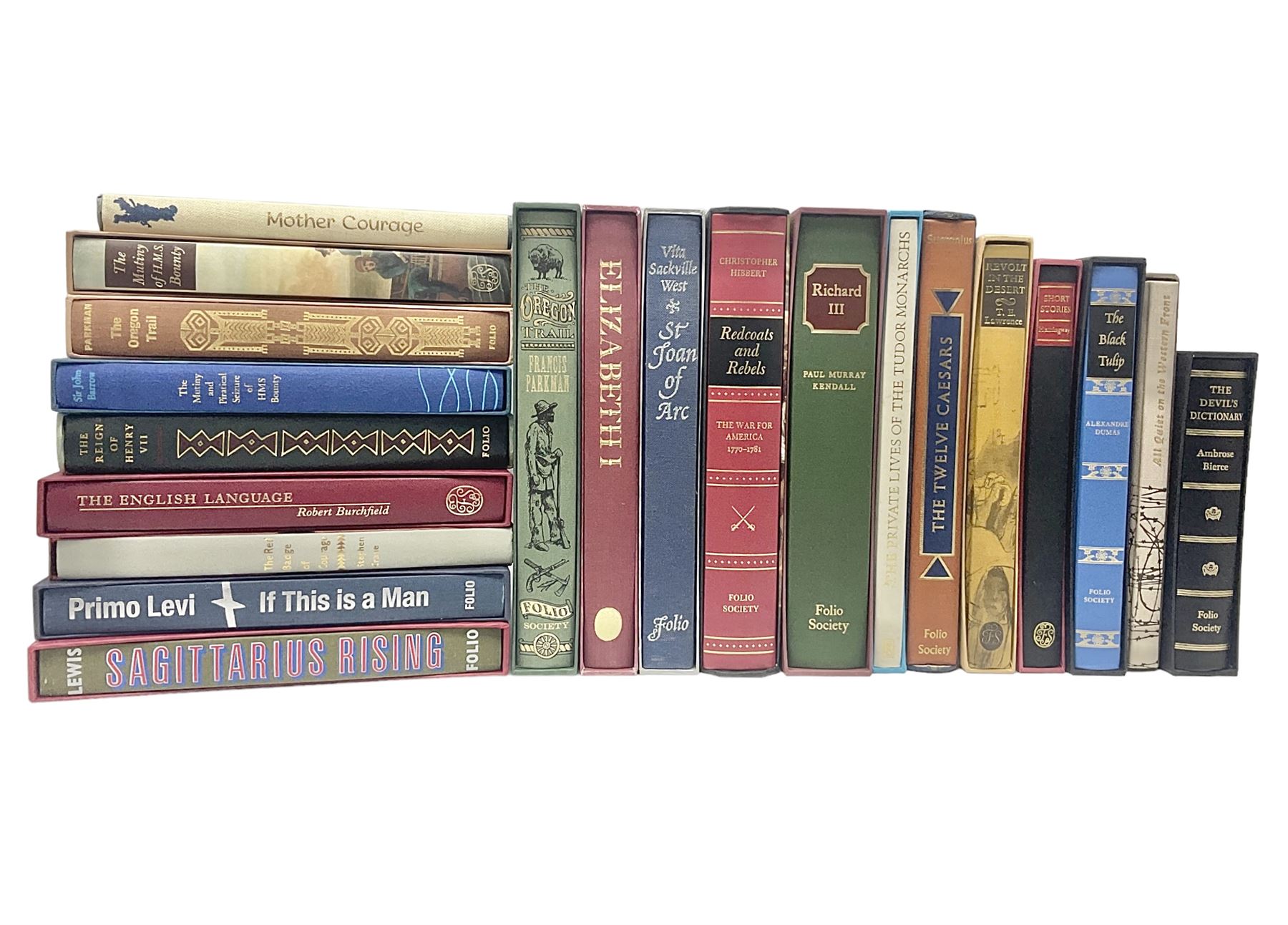Folio Society - twenty-one volumes including All Quiet on the Western Front, The Twelve Caesars, Richard III, If this is a Man etc 