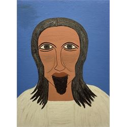 Gladys Hamilton Cooper (British 1899-1975): 'Head of Christ', oil on board signed titled and dated 1956 verso 61cm x 46cm (unframed)