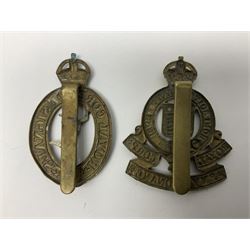 Twenty-seven military metal cap badges including Royal tank Corps, Reconnaissance Corps, Royal Armoured Corps, Royal Corps of Signals, Womens Army Auxiliary Corps, Queen Mary's Army Auxiliary Corps, Auxiliary Territorial Service,  Royal Engineers, REME, Army physical Training Corps etc 