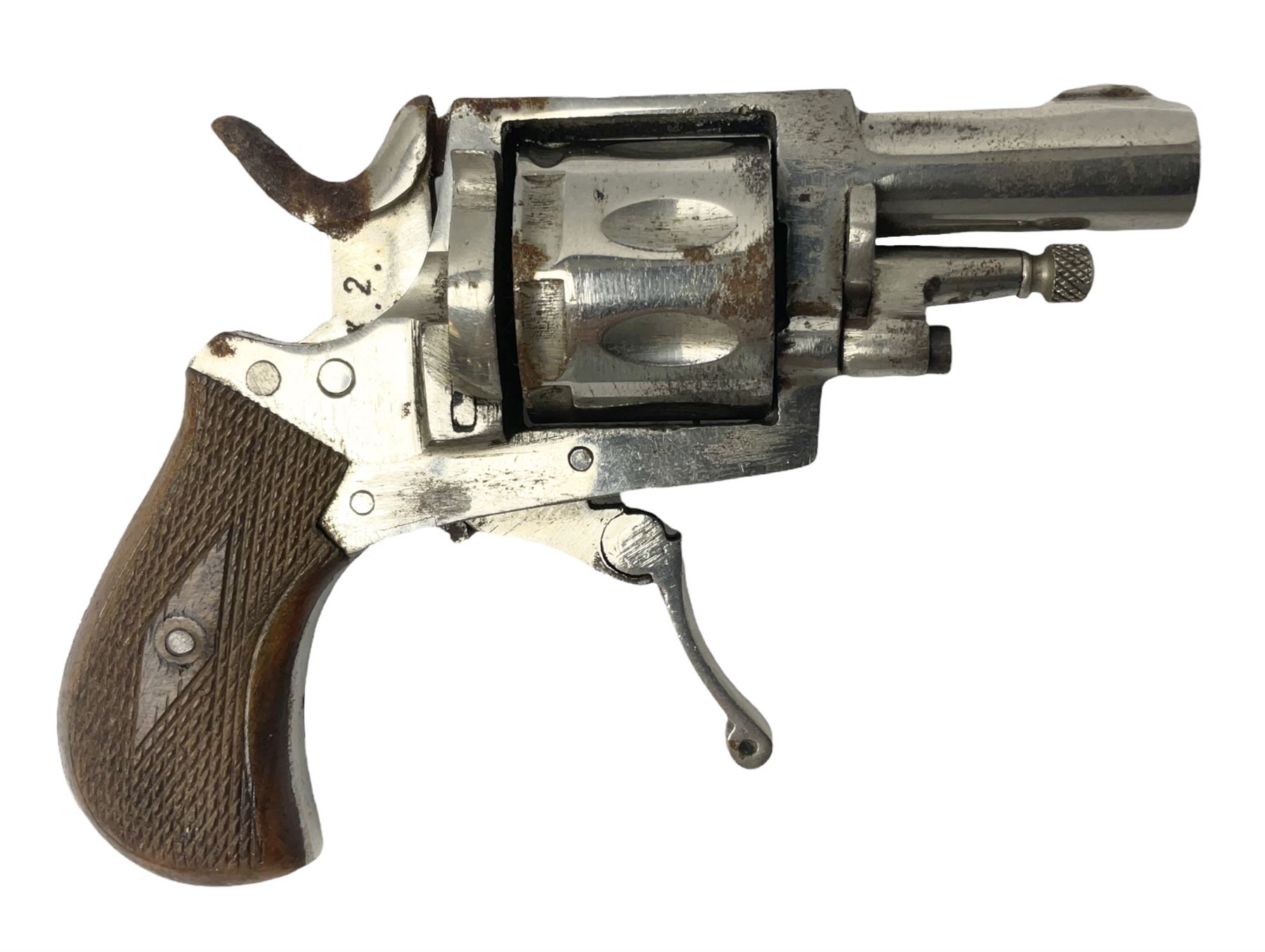 Early 20th Century continental Fritum 8shot top venting revolver