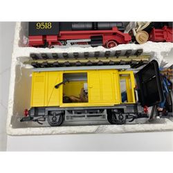 Playmobil 'G' gauge - 4031 Pennsylvania Railroad train set with 2-4-0 locomotive No.9518, tender, cattle truck and brake van, quantity of track, controller and other accessories; boxed with outer delivery packaging