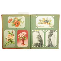 Three vintage postcard albums and contents of topographical cards 