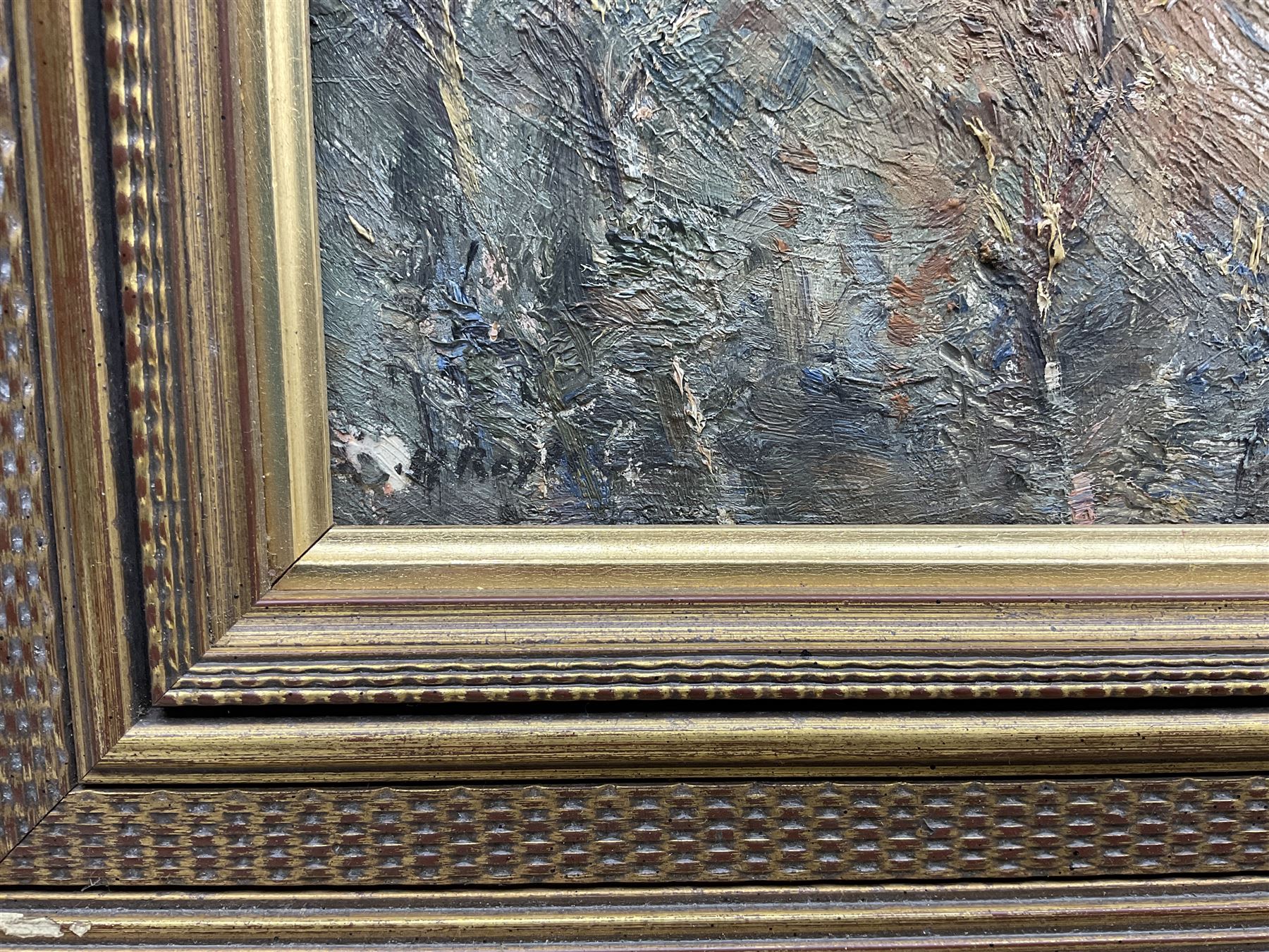 Herbert F Royle (British 1870-1958): Richmond from the West, oil on board signed 29cm x 39cm