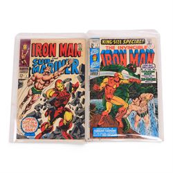 Two Marvel Silver Age comic books, comprising 1968 one-shot 'Iron Man and Sub-Mariner' #1 ...