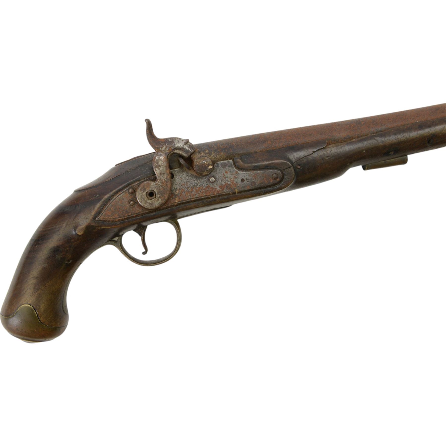 19th century percussion pistol, L41cm