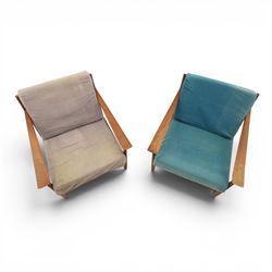 Peter Hvidt and Orla Mølgaard for France and Son - pair of mid-20th century model FD130 teak framed easy armchairs (2)