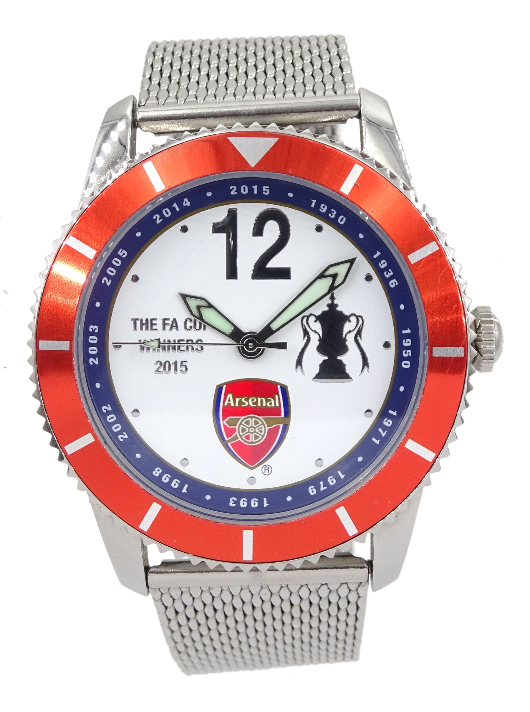 Arsenal FA Cup Winners 2015 limited edition quartz stainless