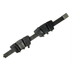 WW2 German 'SS' leather belt with six pouches (one containing unused field bandage) and buckle inscribed 'Meine Ehre Heifst Treue'; belt marked 0/0836 0029