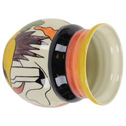 Lorna Bailey for Old Ellgreave Pottery twin handled vase and teapot, decorated in the ‘Bridge and Stream’ pattern, together with a vase and jug, decorated in the ‘House and Path’ pattern, tallest H21.5cm (4)