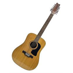 Washburn 12 - string acoustic guitar, model D10S12; serial no.G02052845; L107cm; in CNB soft carrying case