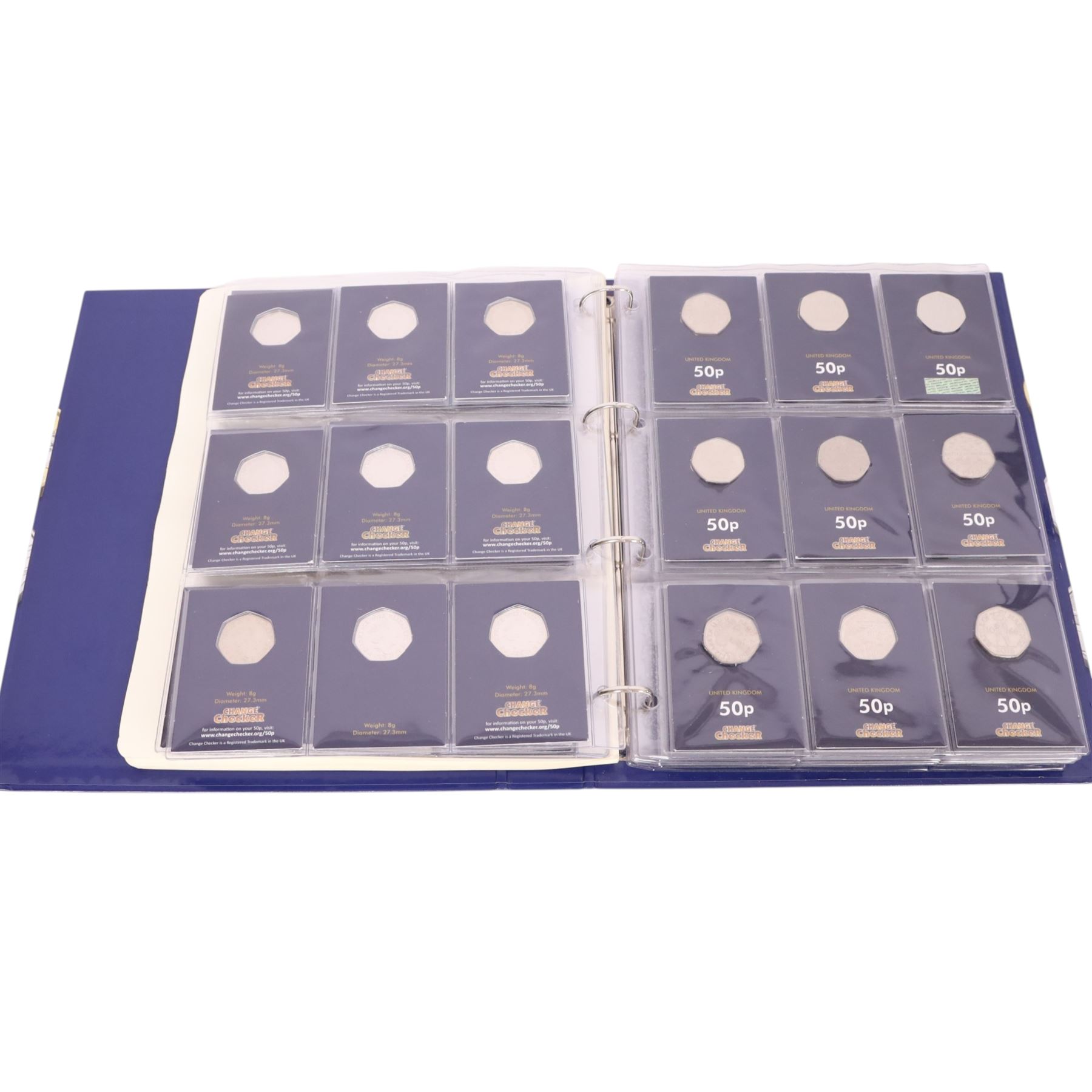 Queen Elizabeth II commemorative coins, mainly fifty pence coins, including BUNC and SYO examples, Westminster coin collections, DateStamp boxed set, etc, housed in ChangeChecker album and loose