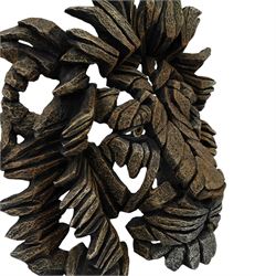 Matt Buckley for Edge Sculpture - 'Savannah Lion', composite bust, H53cm