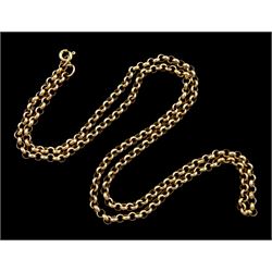 9ct rose gold belcher link chain necklace, hallmarked