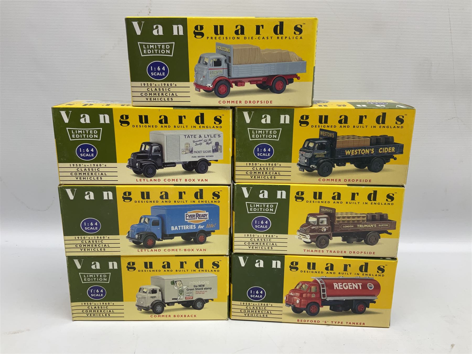 Nineteen Lledo Vanguards 1:64 scale 1950's-1960's Classic Commercial Vehicles die-cast models, all boxed (19)