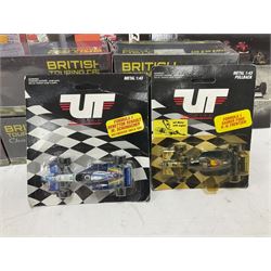 Panini Formula 1 The Car Collection - twelve blister packed racing cars and quantity of periodicals; nine mostly unopened Atlas Editions British Touring Car Champions; and six other boxed/blister packed die-cast models of racing cars