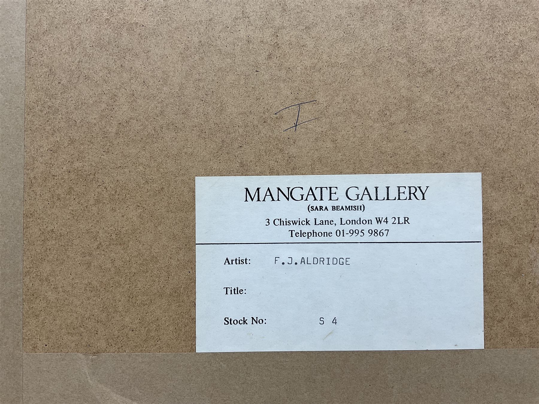 Frederick James Aldridge (British 1850-1933): Ships Moored at Sunset, watercolour signed with monogram 7cm x 17cm