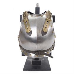 Napoleonic Belgium Cuirassier breast and back plate, circa 1814, with raised medial ridge ...