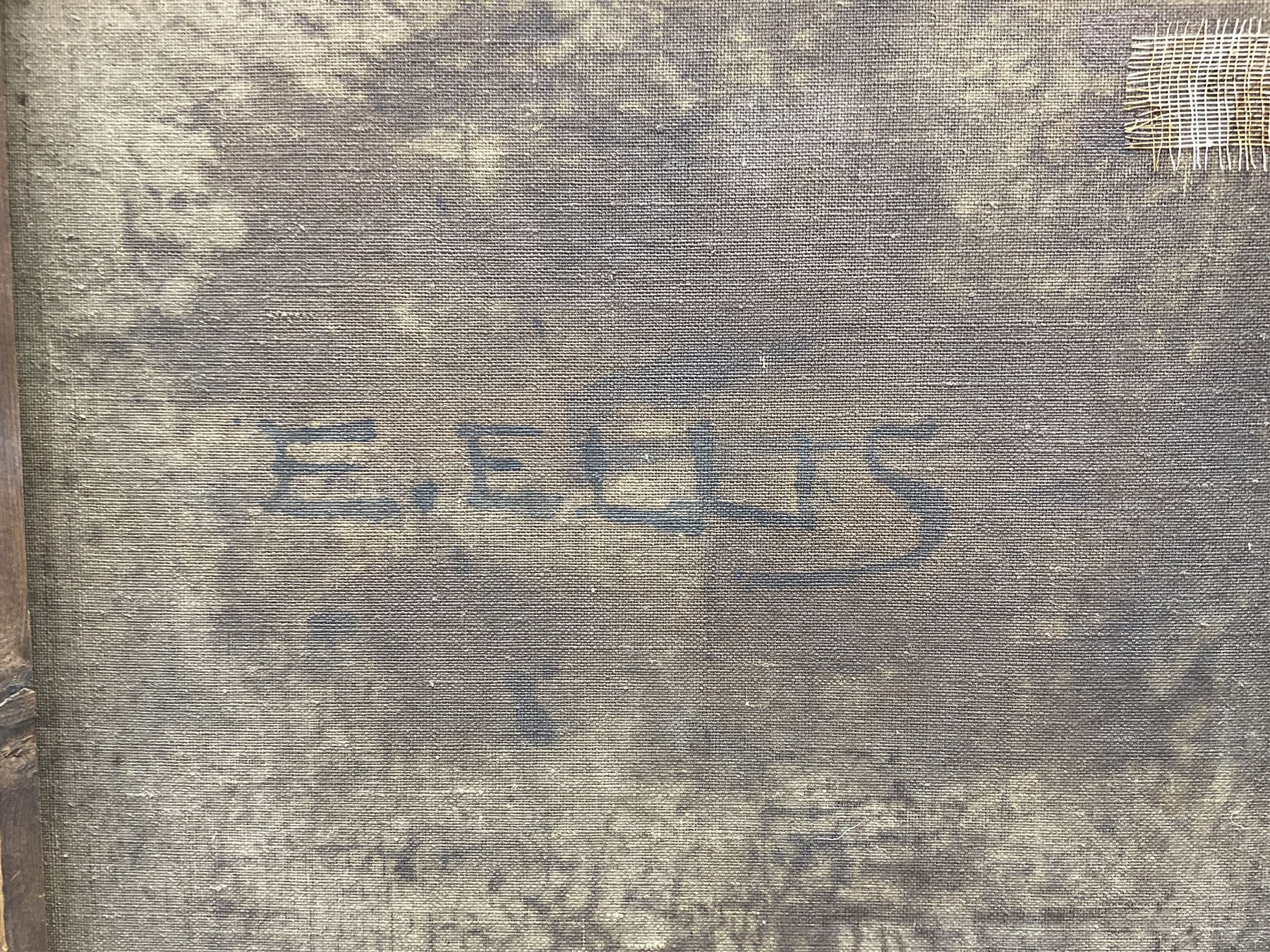 Edwin John Ellis (British 1841-1895): Unloading the Catch by the Quayside, oil on canvas signed 49cm x 74cm