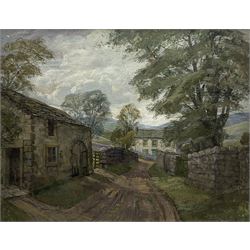 Constance-Anne Parker (British 1921-2016): Yorkshire Dales House and Farm Buildings, oil on canvas signed and dated 1957, with further image verso 69cm x 90cm
Provenance: direct from the artist's family previously unseen on the open market