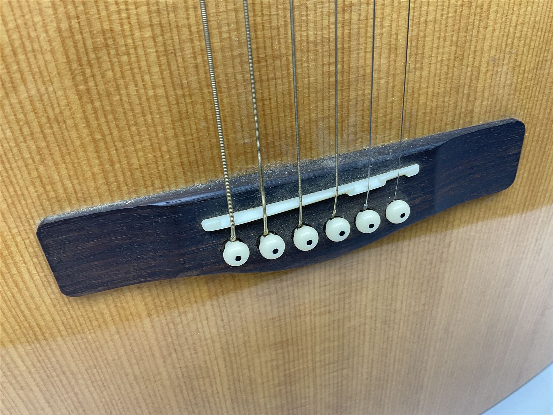 Woodstock model no.WHW41J203 acoustic guitar with mahogany back and sides and spruce top, serial no.2835 L102.5cm; in soft carrying case