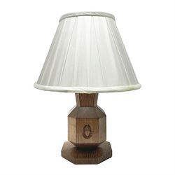 Acornman - oak table lamp, stepped and c