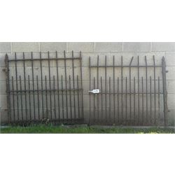 Pair of 19th century wrought iron driveway gates. H113cm, each width 126cm. - COLLECTION B...