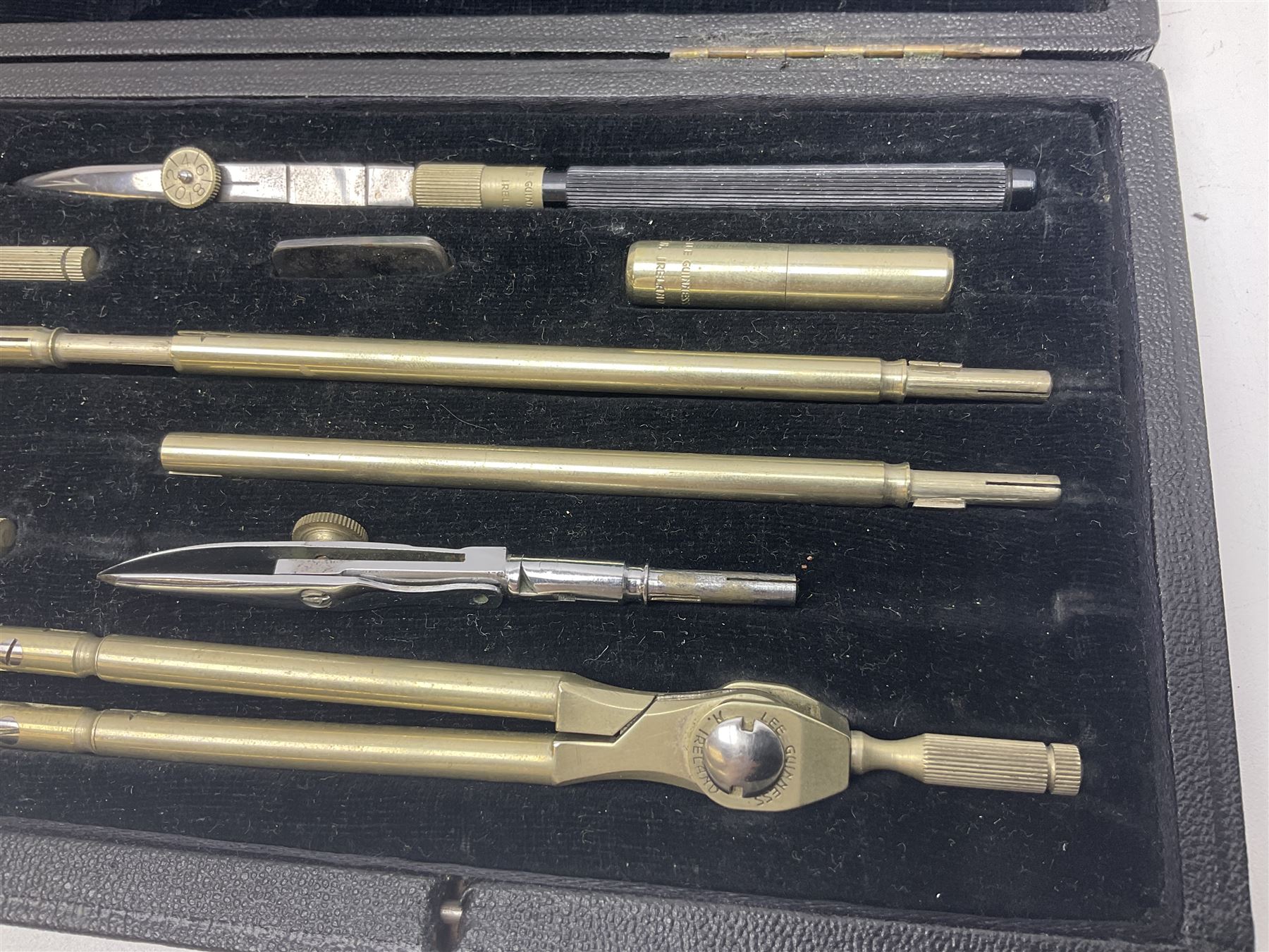 J Halden & Co cased drawing set, together with other cased drawing sets, including examples from prazision garantie and Kern Swiss 