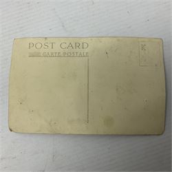 19th century Watkins combined clinometer and compass, patent 217, by J. Hicks Maker 8 Hatton Garden London No.5829, of drum shaped form in lacquered brass case D7cm; both instrument and case bear the name of former owner Thomas S.N. Hardinge; with early 20th century postcard caricature of a serviceman (2)