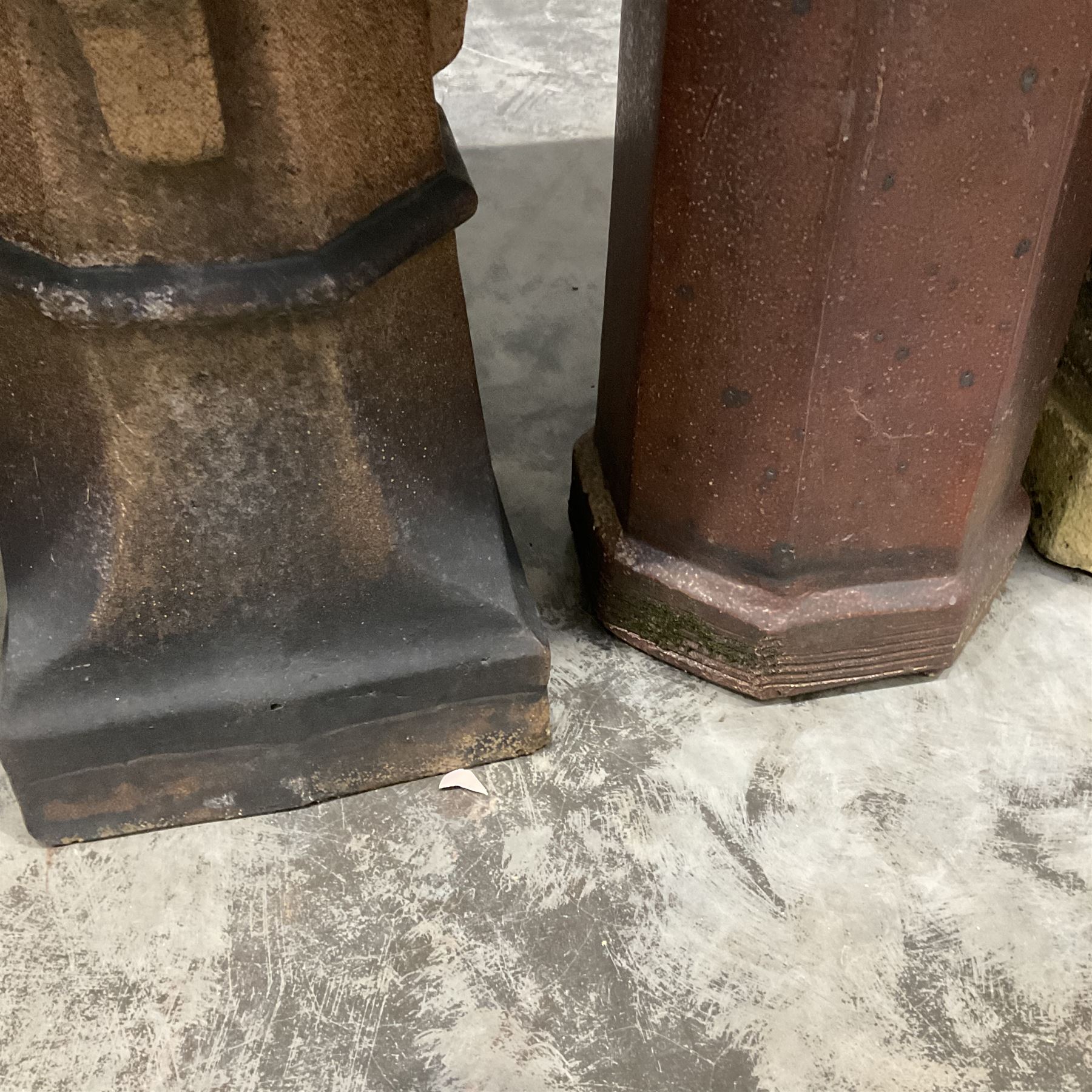Set of three terracotta chimney pots  - THIS LOT IS TO BE COLLECTED BY APPOINTMENT FROM DUGGLEBY STORAGE, GREAT HILL, EASTFIELD, SCARBOROUGH, YO11 3TX