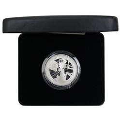 Five The Royal Mint United Kingdom silver proof coins, comprising 2017 one ounce Britannia, 2017 '100th Anniversary of the First World War' piedfort two pound, 2018 'Remembrance Day' piedfort five pound, 2019 'Remembrance Day' piedfort five pound, and 2019 'Wallace & Gromit' fifty pence