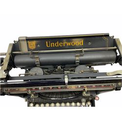 Underwood manual typewriter with original cover and Knitmaster Knitting machine in original box with instructions. 