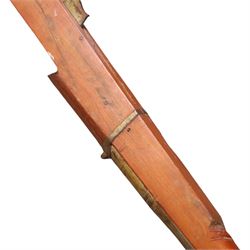  Indian matchlock jezail from the Royal Jaigarh Fort, Jaipur, the plain 69 inch barrel with flared muzzle, stamped to breech 'JPR/EXR/2/3808' on a full wooden stock, overall length 239cm, together with certificate of authenticity on Rajmahal Palace Office headed paper, dated 11th March 1978