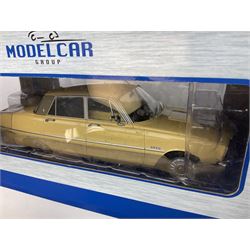 Model Car Group - three 1:18 scale models comprising Lada Niva, Citroen CX and Rover 3500; together with Kyosho Minicar Club 1:18 scale Mercedes Benz E-Class Sedan and Mattel Hot Wheels 1:18 scale TVR Speed 12; all boxed (5)