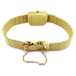  Jean Lassale 14kt gold bracelet wristwatch diamond bezel  