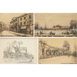 Manner of George Harley (British 1791-1871): 'In Hyde Park', pencil drawing signed S M and...