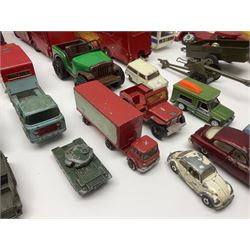 Various makers - Matchbox Superkings Snorkel Fire-Engine No.K-39 and King Size Scammell Tipper Truck No.K-19; both boxed; and large quantity of unboxed, playworn and repainted models by Dinky, Corgi, Lesney, EFE, Micromachines etc