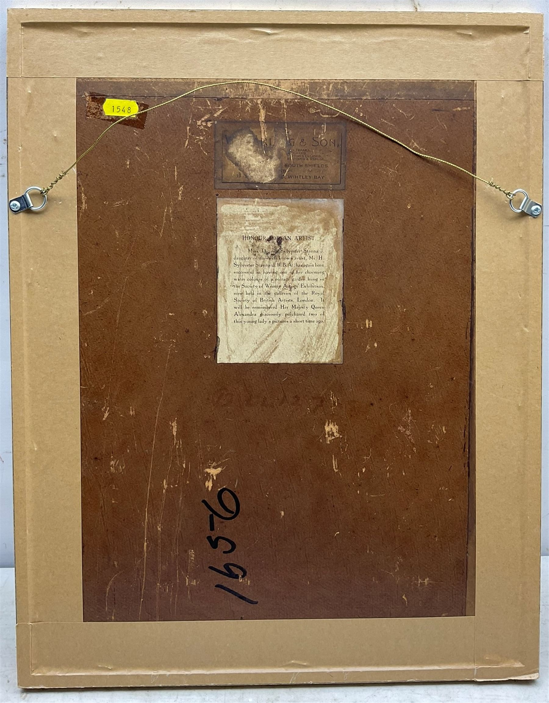 Theresa Sylvester Stannard (British 1898-1947): 'The Gardener's Cottage', watercolour unsigned, labelled verso 35cm x 25cm
Provenance: with Bonhams Chester