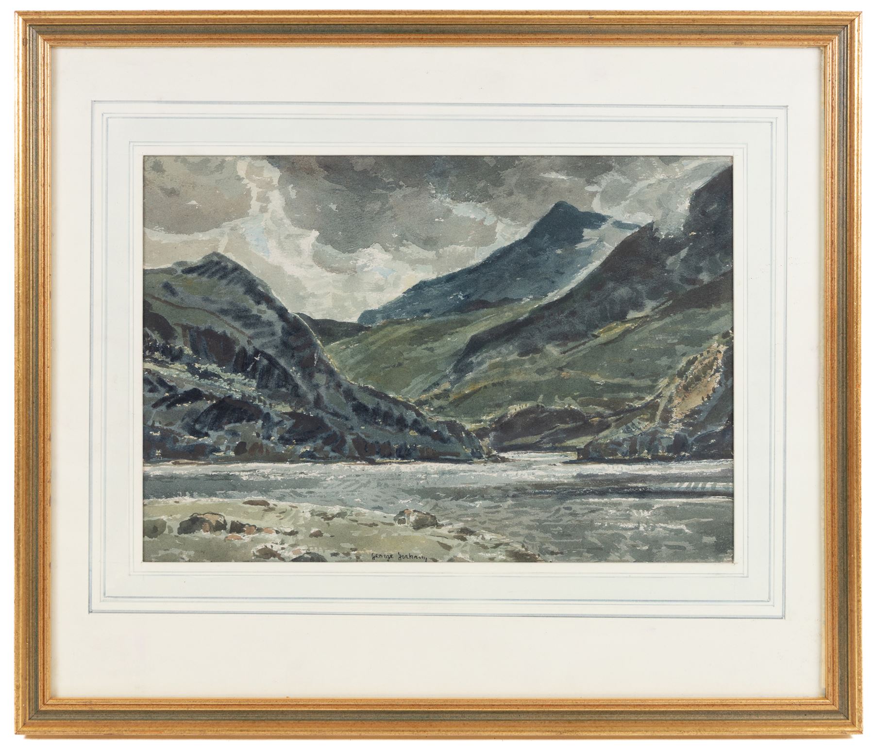 George Graham (British 1881-1941): River and Coastal Landscapes, pair watercolours signed, larger 26.5cm x 39cm (2)