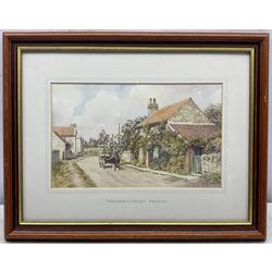 John Cecil Lund (British 1932-): 'Wayside Cottage Saxton' 'Bilbrough' and Country Cottage, set three watercolours signed, max 18cm x 30cm (3)