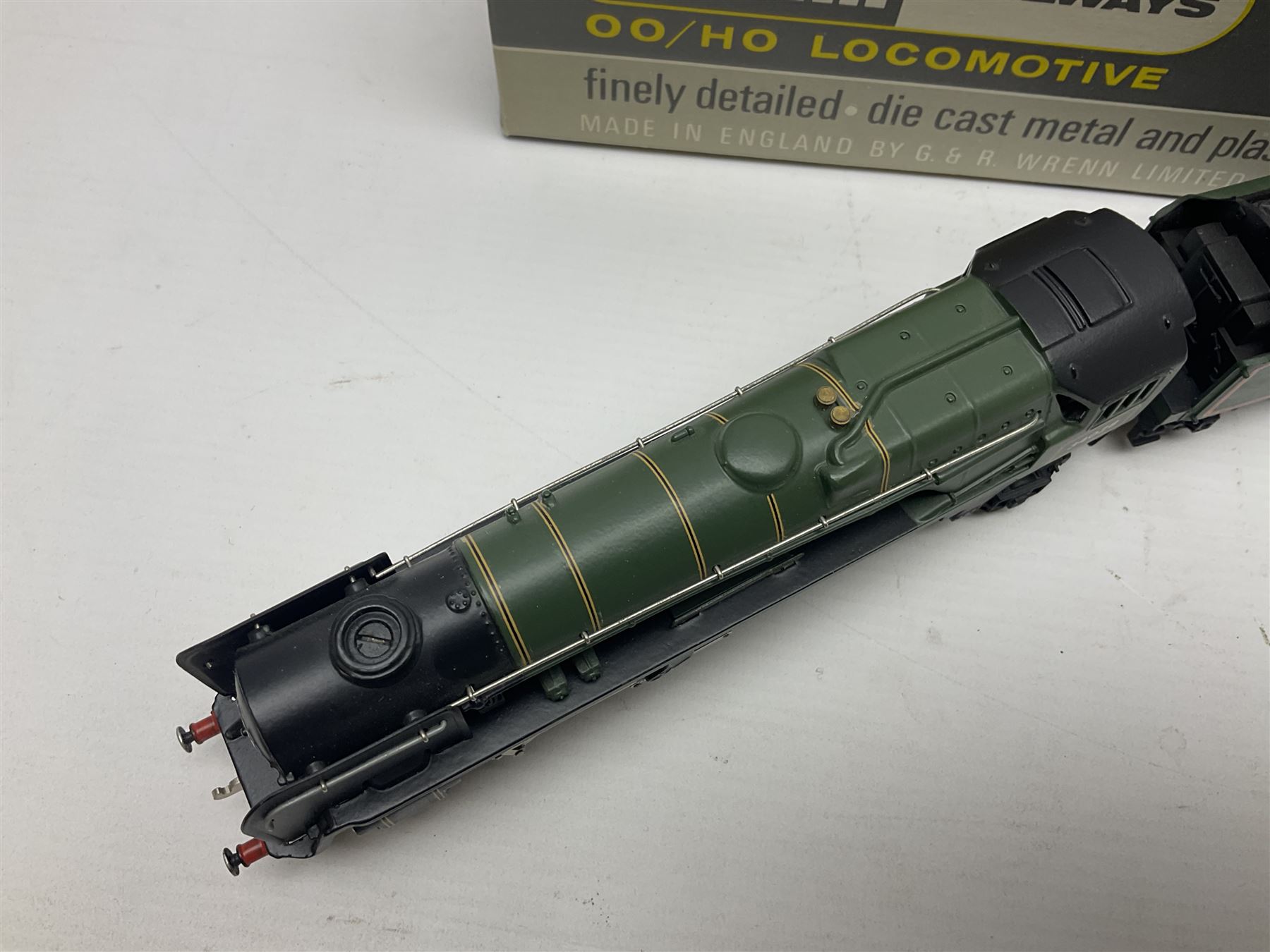 Wrenn '00' gauge - Rebuilt Bulleid Pacific 4-6-2 locomotive 'Eddystone' No.34028 in BR Green with centralised nameplate; boxed with instructions.