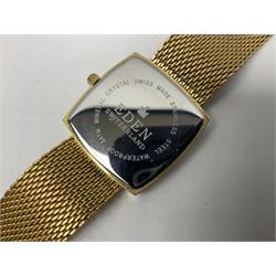 Credit Suisse 1g 999.9 fine gold ingot wristwatch, together with other watches and pocket watches etc