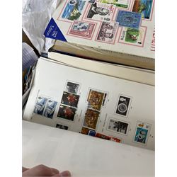 Stamps and accessories, including reference books, stockcards etc, in one box