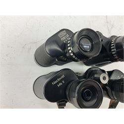 Eight cased pairs of binoculars, to include Noctovist Mk II 8x30, Prinz 8x30, Steiner Bayreuth 8x30, Springfield H.F.P 8x26 etc