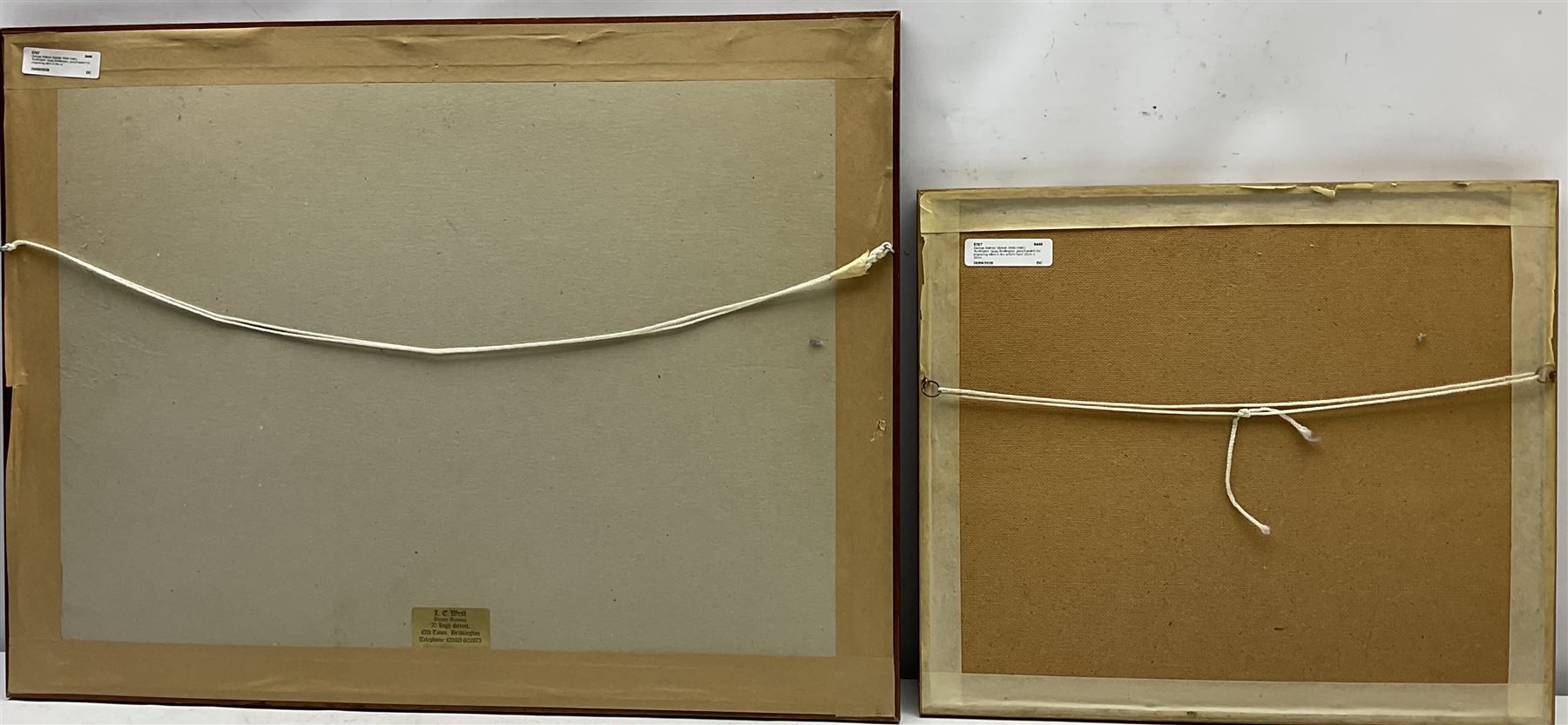 George Balmer (British 1806-1846): 'Burlington' Quay Bridlington, pencil sketch for engraving titled in the artist's hand 22cm x 39cm, together with the hand-coloured engraving by James Stephenson (British 1808-1886) pub. William Finden's 'The Ports, Harbours, Watering-Places and Coast Scenery of Great Britain' c.1842, 15cm x 18cm (2)