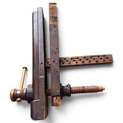 Large 20th century handmade wooden vice 