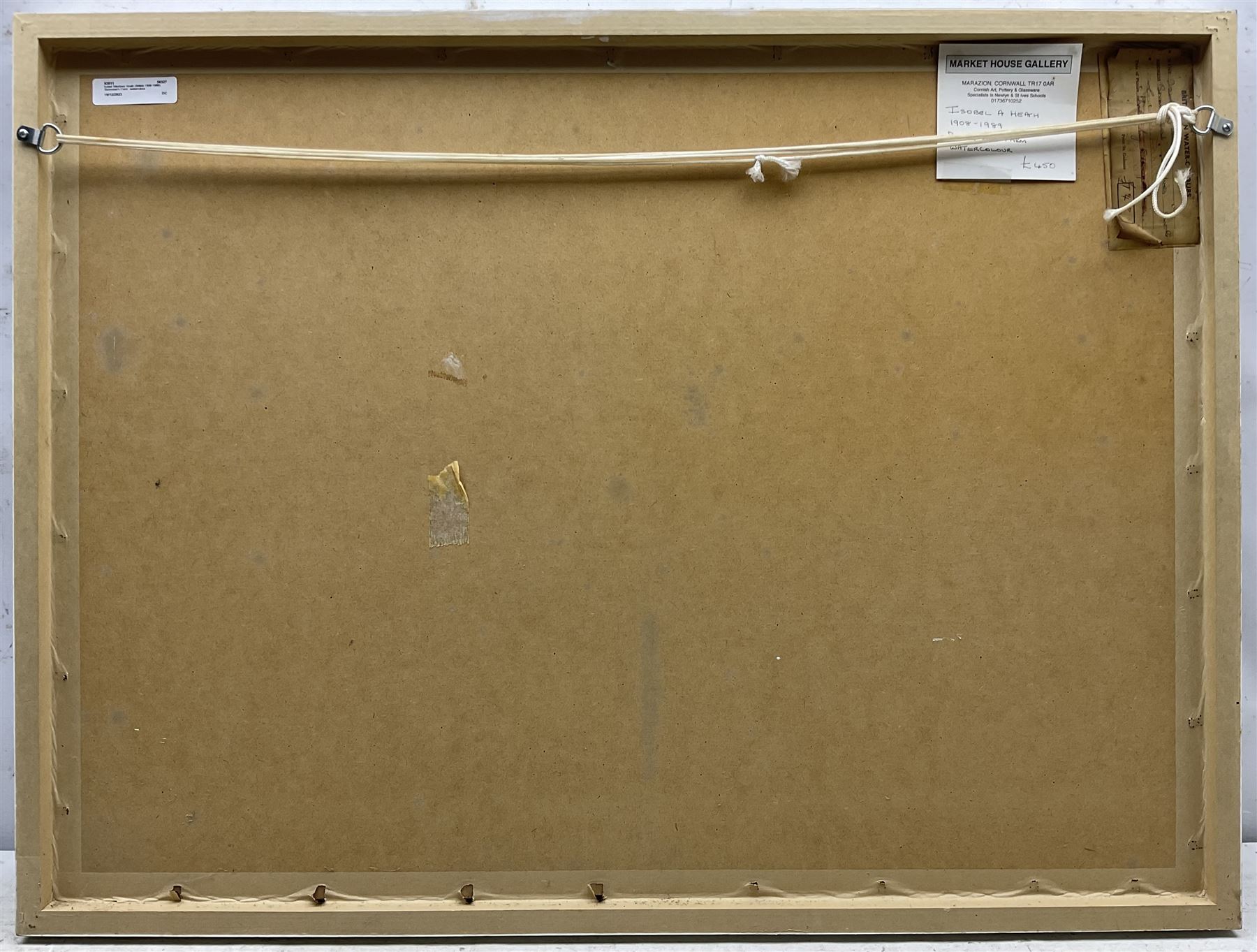 Isobel Atterbury Heath (British 1908-1989): 'Berrymans Farm', watercolour indistinctly inscribed l.l. 36cm x 55cm 
Provenance: private collection, purchased Market House Gallery, Marazion, 'Post War St Ives' 2002 No.33; the artist's studio sale, 1988; exh. Britain in Watercolours, labels verso